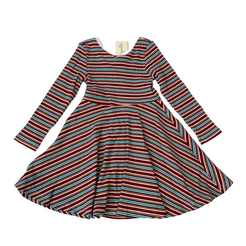 NWT Vignette 4Y Abbey Dress in Red Multi-Stripe